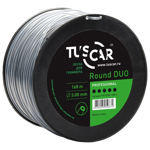 Леска для триммера, 3 мм TUSCAR Round DUO Professiona,168 м Леска для триммера, 3 мм TUSCAR Round DUO Professiona,168 м