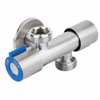 Кран для подключения стир приборов 1/2"х1/2"х1/2", TIM 2 вых в разные стороны