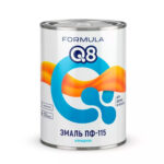 Эмаль ПФ-115 Formula Q8 черная, 0.9 кг