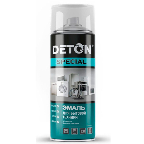 Эмаль аэрозольная DETON для бытовой техники, белая, 520 мл Эмаль аэрозольная DETON для бытовой техники, белая, 520 мл