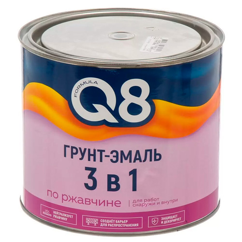 Грунт-эмаль Formula Q8 серая по ржавчине, 1.8 кг Грунт-эмаль Formula Q8 серая по ржавчине, 1.8 кг