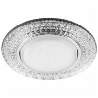 Светильник встраиваемый с белой LED подсветкой Feron CD4020 потолочный GX53 без лампы прозрачный