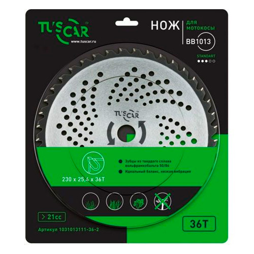 Нож для триммера TUSCAR BB1013, Standart, Classic, 255х25, 4х40Т Нож для триммера TUSCAR BB1013, Standart, Classic, 255х25, 4х40Т