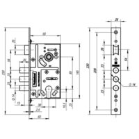 Корпус врезного замка с защёлкой V10/C-60.85.3R14